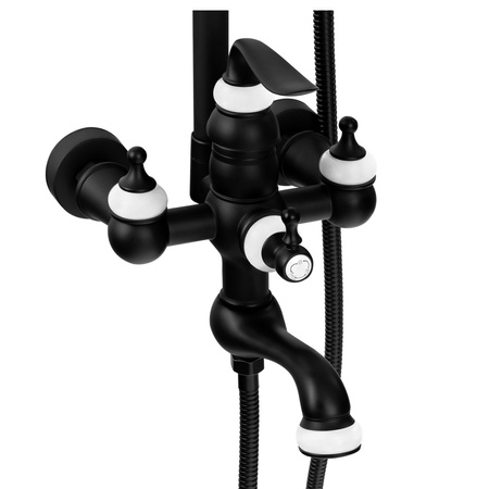 ZESTAW PRYSZNICOWY NATRYSKOWY NATYNKOWY RETRO MATILDA S-1201B CZARNY