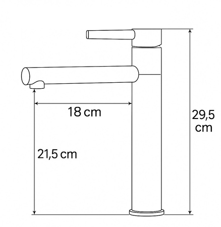BATERIA UMYWALKOWA GIO WYSOKA OBROTOWA S-1084WG BIAŁY/ZŁOTY