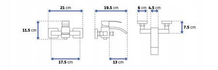 BATERIA WANNOWA NEIRA ŚCIENNA S-1079G ZŁOTA