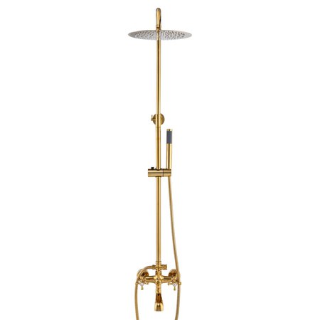 ZESTAW PRYSZNICOWY NATRYSKOWY NATYNKOWY RETRO CAMILLA S-1197G ZŁOTY