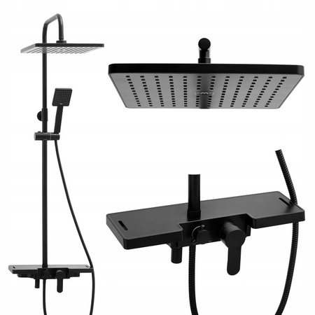 ZESTAW PRYSZNICOWY NATRYSKOWY NATYNKOWY Y-3001 CZARNY