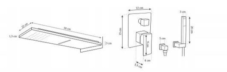 ZESTAW PRYSZNICOWY NATRYSKOWY PODTYNKOWY ENZO S-1101G ZŁOTY