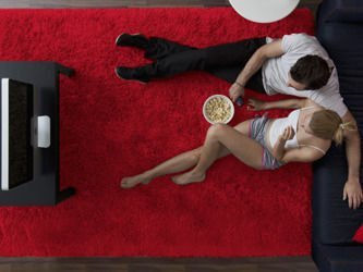 Dywan Shaggy 120 x 170 czerwony