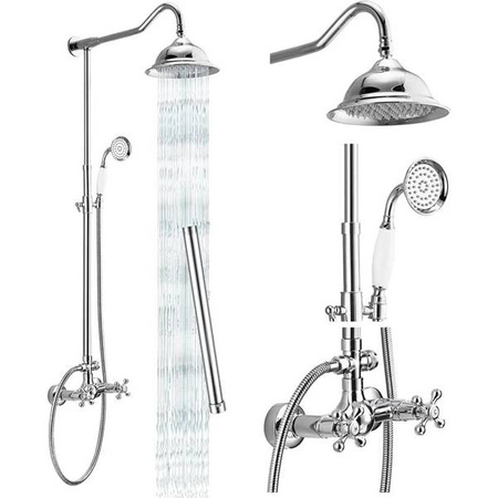 ZESTAW PRYSZNICOWY RETRO CAMILLA NATRYSKOWY NATYNKOWY S-1158 CHROM