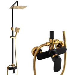 ZESTAW PRYSZNICOWY MARTINA NATRYSKOWY NATYNKOWY  S-1190BG CZARNY/ZŁOTY