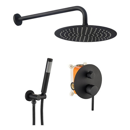 ZESTAW NATRYSKOWY PODTYNKOWY CARLO S-1098B CZARNY