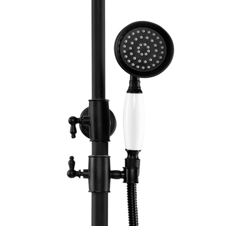 ZESTAW PRYSZNICOWY NATRYSKOWY NATYNKOWY RETRO MATILDA S-1201B CZARNY