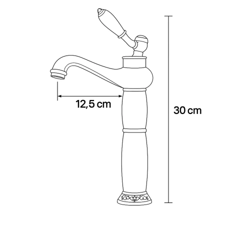 BATERIA UMYWALKOWA PALOMA WYSOKA RETRO S-1108 CHROM