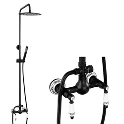 ZESTAW PRYSZNICOWY NATRYSKOWY NATYNKOWY RETRO PALOMA S-1198B CZARNY