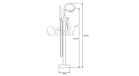 BATERIA WANNOWA ROSA WOLNOSTOJĄCA SEM-1069W BIAŁA