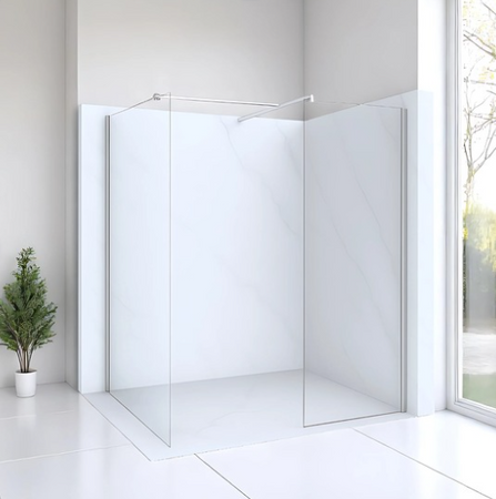 ŚCIANKA PRYSZNICOWA PALMER WALK-IN DOUBLE 2-CZĘŚCIOWA 60x200 60x200 TRANSPARENT CHROM