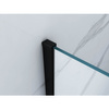 ŚCIANKA PRYSZNICOWA WALK-IN 2-CZĘŚCIOWA  110x40x200 TRANSPARENT CZARNA