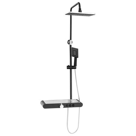 ZESTAW PRYSZNICOWY NATRYSKOWY NATYNKOWY ELENA S-1207BC CZARNY/CHROM