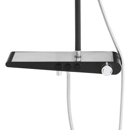 ZESTAW PRYSZNICOWY NATRYSKOWY NATYNKOWY LIVIA S-1206BC CZARNY/CHROM