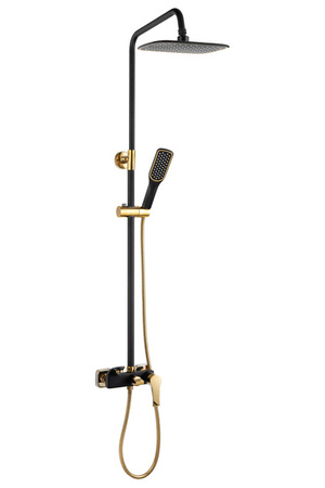 ZESTAW PRYSZNICOWY GIO NATRYSKOWY NATYNKOWY S-1157 CZARNY / ZŁOTY