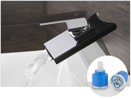 BATERIA UMYWALKOWA SZKLANA LUNA S-1002 CHROM