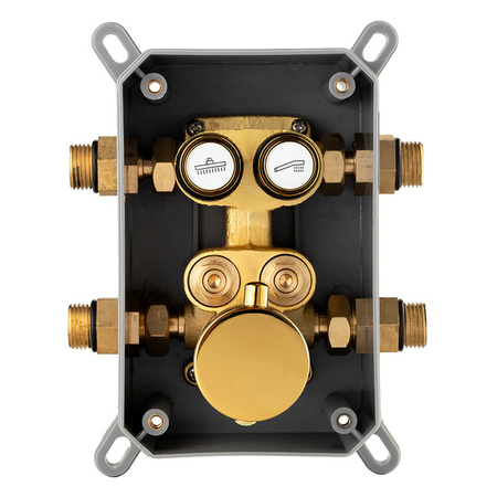 ZESTAW PRYSZNICOWY CARLO NATRYSKOWY PODTYNKOWY S-1172G ZŁOTY