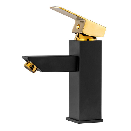 BATERIA UMYWALKOWA STOJĄCA CUBO NISKA S-1022BG CZARNY/ZŁOTY