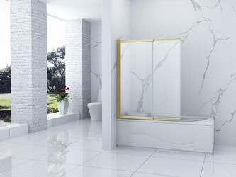 PARAWAN NAWANNOWY SPENCER 2-SKRZYDŁOWY 120X150 ROZSUWANY ZŁOTY SZCZOTKOWANY