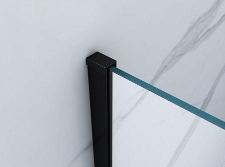 ŚCIANKA PRYSZNICOWA PALMER WALK-IN DOUBLE 2-CZĘŚCIOWA 100x200 120x200 TRANSPARENT CZARNA