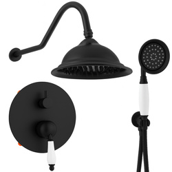 ZESTAW PRYSZNICOWY PODTYNKOWY RETRO S-1175B CZARNY