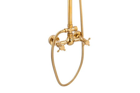 ZESTAW PRYSZNICOWY RETRO CAMILLA NATRYSKOWY NATYNKOWY S-1158 ZŁOTY