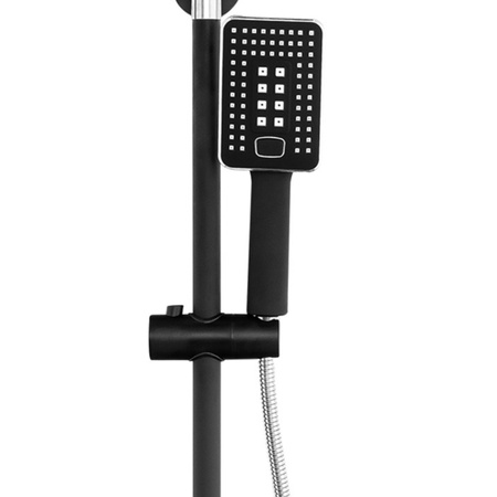 ZESTAW PRYSZNICOWY NATRYSKOWY NATYNKOWY ELENA S-1207BC CZARNY/CHROM