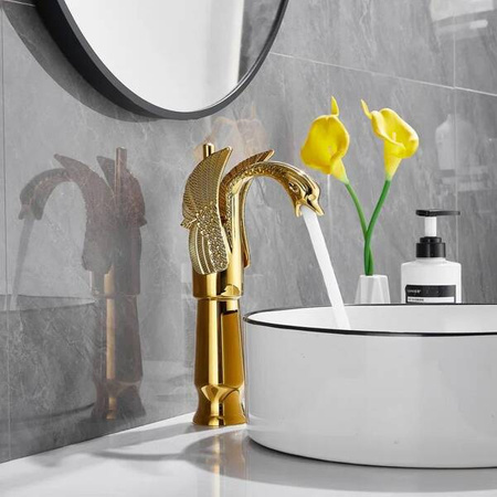 BATERIA UMYWALKOWA SWENNA WYSOKA RETRO S-1178G ZŁOTA