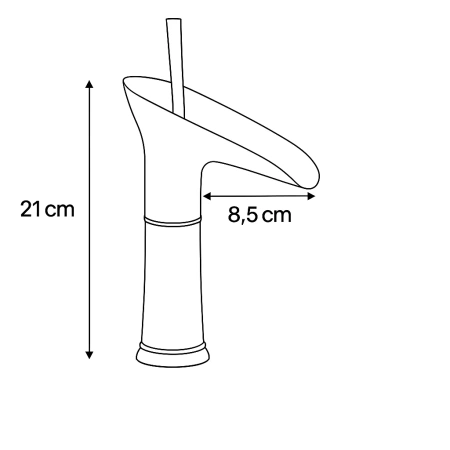 BATERIA UMYWALKOWA ELIANA STOJĄCA NISKA RETRO S-1151 CZARNA