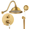 ZESTAW PRYSZNICOWY PODTYNKOWY RETRO S-1175V STARE ZŁOTO