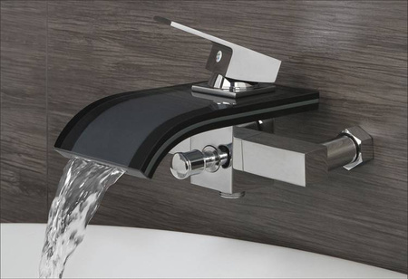 BATERIA WANNOWA SZKLANA ŚCIENNA LUNA S-1012 CHROM