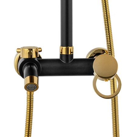 ZESTAW PRYSZNICOWY SENTINI NATRYSKOWY NATYNKOWY S-1191BG CZARNY/ZŁOTY