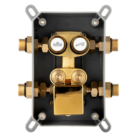 ZESTAW PRYSZNICOWY CUBO NATRYSKOWY PODTYNKOWY S-1171G ZŁOTY