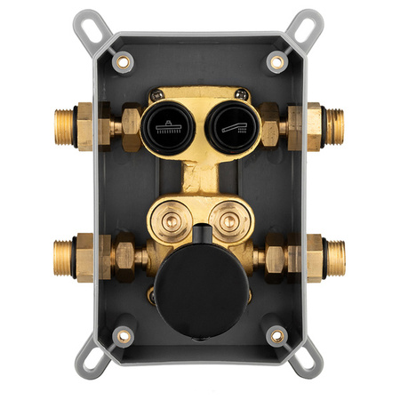 ZESTAW PRYSZNICOWY CARLO NATRYSKOWY PODTYNKOWY S-1172B CZARNY