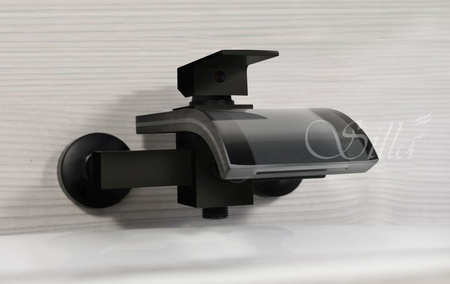 BATERIA WANNOWA LUNA SZKLANA ŚCIENNA S-1012B CZARNA