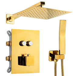 ZESTAW PRYSZNICOWY CUBO NATRYSKOWY PODTYNKOWY S-1171G ZŁOTY