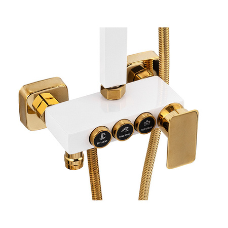 ZESTAW PRYSZNICOWY BIANCA NATRYSKOWY NATYNKOWY S-1160WG BIAŁY/ZŁOTY