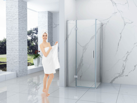 KABINA PRYSZNICOWA WILSON KWADRATOWA TRANSPARENTNA - 80X80X190 CHROM