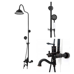 ZESTAW NATRYSKOWY RETRO ADELITA S-1125 CZARNY