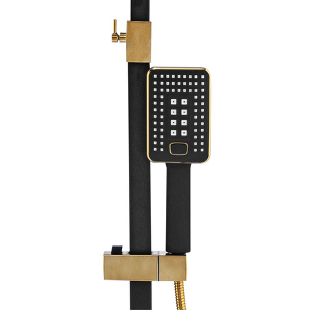 ZESTAW PRYSZNICOWY NATRYSKOWY NATYNKOWY CUBO S-1067BG-TW CZARNY/ZŁOTY
