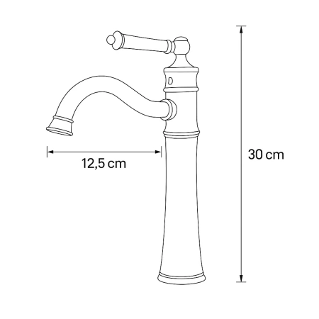BATERIA UMYWALKOWA ADELITA WYSOKA OBROTOWA RETRO S-1088B CZARNA