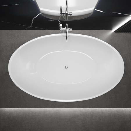 WANNA WOLNOSTOJĄCA LUNA AKRYLOWA 175X100X58 BIAŁA