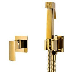 BATERIA BIDETOWA PODTYNKOWA CUBO - ZESTAW HIGIENICZNY S-1117G ZŁOTY