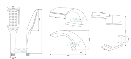 BATERIA WANNOWA 3-OTWOROWA CASCADE NAWANNOWA S-1169 CHROM