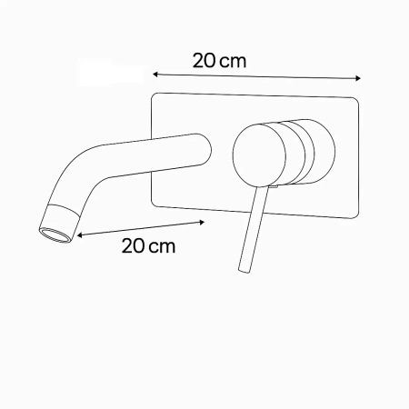 BATERIA UMYWALKOWA ROSA PODTYNKOWA S-1095 CHROM