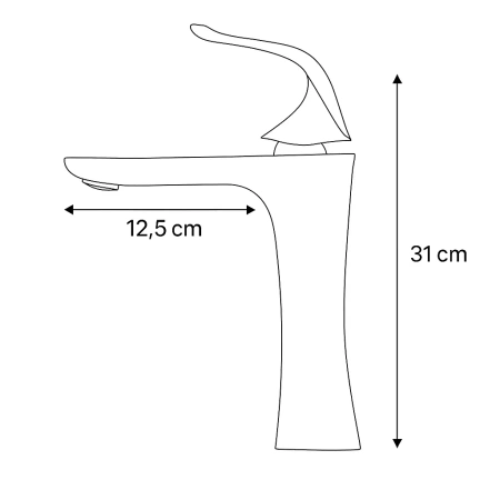 BATERIA UMYWALKOWA ALBA WYSOKA ZŁOTA SEM-1141G