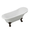 WANNA WOLNOSTOJĄCA ISABEL AKRYLOWA RETRO 160 X 75 CM BIAŁA, NOGI BRĄZ ANTYCZNY