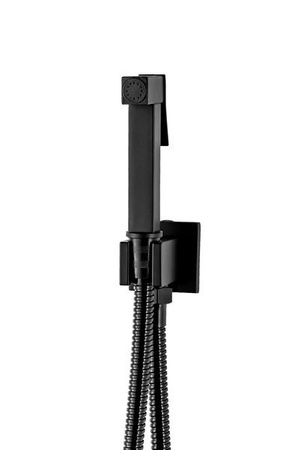 BATERIA BIDETOWA PODTYNKOWA CUBO - ZESTAW HIGIENICZNY S-1117B CZARNY