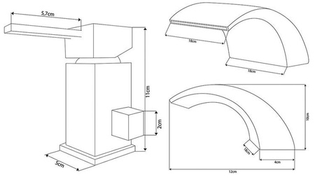 BATERIA WANNOWA CASCADE 3-OTWOROWA S-1006RG RÓŻOWE ZŁOTO