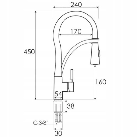 BATERIA KUCHENNA ZLEWOZMYWAKOWA S-2100B CZARNA